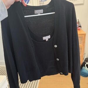 J. Crew Women's Classic Black Cardigan Set